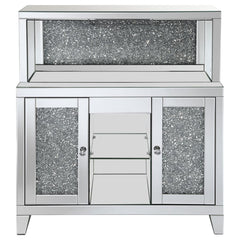 Yvaine Silver Bar Cabinet - MyWaynesHome #