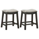 Elliston Backless Counter Stool Dark Grey (set Of 2) - MyWaynesHome #