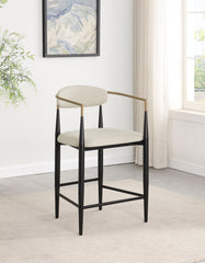 Tina Fabric Upholstered Counter Chair Beige (set Of 2) - MyWaynesHome #
