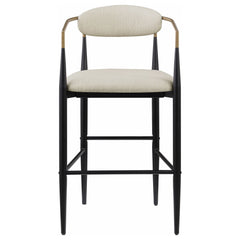 Tina Fabric Upholstered Bar Chair Beige (set Of 2) - MyWaynesHome #
