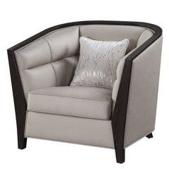 Zemocryss - Chair With Pillow - Beige Fabric