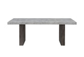 D2410 - Dining Table With Brown Legs - Gray