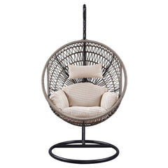 Vasant - Hanging Chair - Beige Fabric & Rope