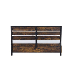 Juvanth - Eastern King Bed With Storage - Rustic Oak & Black