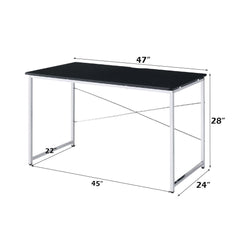 Tennos - Vanity Desk (Same 93195) - Black & Chrome