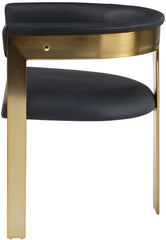 Romeo - Faux Leather Dining Chair With Gold Base (Set of 2)
