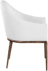 Ferro - Upholstered Dining Arm Chair With Brushed Bronze Legs