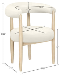 Sable - Vegan Leather Upholstered Dining Chair (Set of 2) - Painted Natural Base