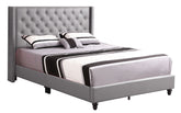 Julie - Queen Upholstered Bed - Light Gray