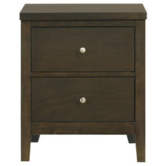 Wilkes - 2-Drawer Nightstand Bedside Table - Dark Cocoa