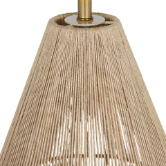 Soraya - Jute And Cotton Table Lamp - Beige