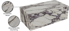 Bolzano - Marble Coffee Table - White / Gray