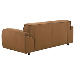 Buxton - Top Grain Leather Upholstered Loveseat