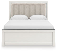 Zuraleus - Upholstered Panel Platform Bed With Roll Slats