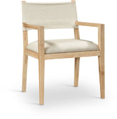 Avon - Linen Textured Performance Fabric Upholstered Dining Arm Chair