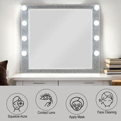Sliverfluff - Mirror With Light - Mirrored & Champagne