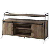 Rashawn - TV Stand - Rustic Oak & Black