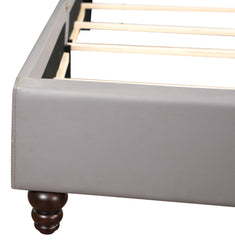 Julie - Queen Upholstered Bed - Light Gray