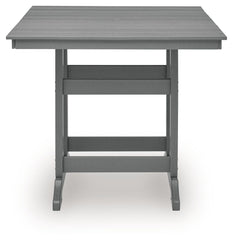 Sanctuary Beach - Square Counter Table With Umbrella Option - Dark Gray