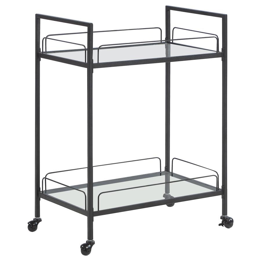 Curltis Black Bar Cart - MyWaynesHome #