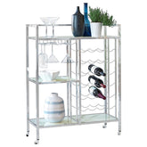 Derion Silver Bar Cart - MyWaynesHome #