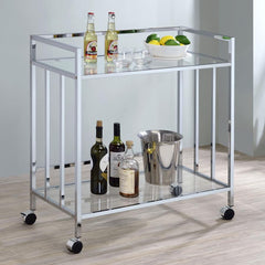 Cara Silver Bar Cart - MyWaynesHome #