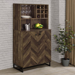 Mendoza Brown Bar Cabinet - MyWaynesHome #
