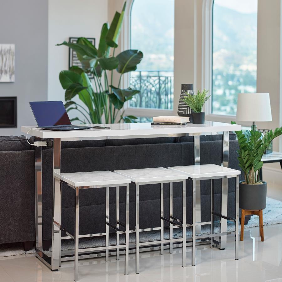 Marmot White 4 Pc Counter Height Dining Set - MyWaynesHome #