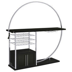 Risley 2-door Circular Led Home Bar Cabinet Dark Charcoal - MyWaynesHome #