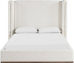 Solange - Linen Textured Fabric Upholstered Bed