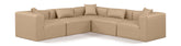 Cube - 5 Piece Modular Corner Sectional - Tan
