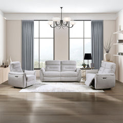 Eastre - Power Motion Sofa With USB Port - Beige Chenille