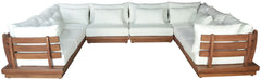 Mirella - 8 Piece Water Resistant Fabric Upholstered Outdoor Patio Modular Sectional
