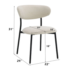 Jirina - Side Chair (Set of 2) - Beige Chenille