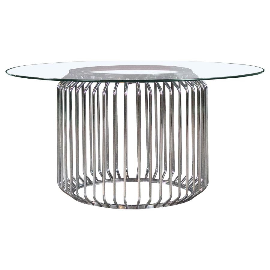 Veena Silver Dining Table - MyWaynesHome #