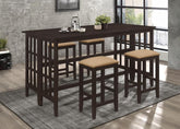 Gabriel Brown 5 Pc Counter Height Dining Set - MyWaynesHome #