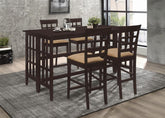 Gabriel Brown 5 Pc Counter Height Dining Set - MyWaynesHome #