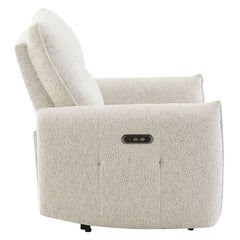Lalisa - Power Motion Recliner With USB Port - Cream Chenille
