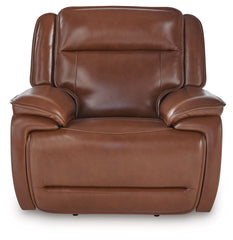 Healy Pier - Power Recliner / Adj Headrest - Chocolate