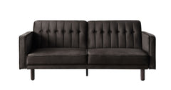 Qinven - Adjustable Sofa - Dark Brown Velvet