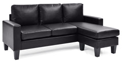 Jenna - Sofa Chaise - Black