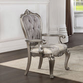 Ariadne - Arm Chair (Set of 2) - Velvet & Antique Platinum