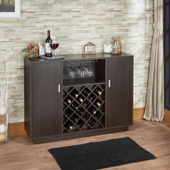 Hazen - 34.84" Wine Cabinet - Espresso