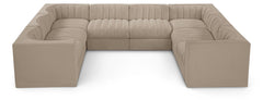 Rummi - Velvet Performance Fabric Upholstered Modular Sectional