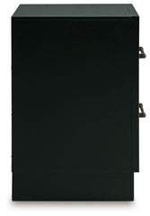 Kraeburn - Two Drawer Night Stand - Brown / Black