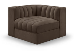 Rummi - Velvet Performance Fabric Upholstered Modular Corner Chair