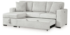 Wohlen - 2-Piece Sectional With Pop Up Sleeper And LAF Corner Chaise - Alloy