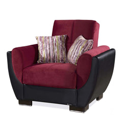 Ottomanson Armada Air - Upholstered Convertible Armchair With Storage - Microfiber