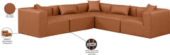 Cube - 5 Piece Modular Corner Sectional - Cognac