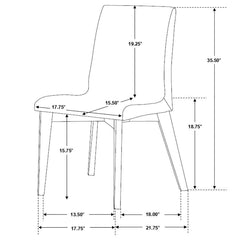 Redbridge - Upholstered Dining Side Chair (Set of 2) - Natural Walnut